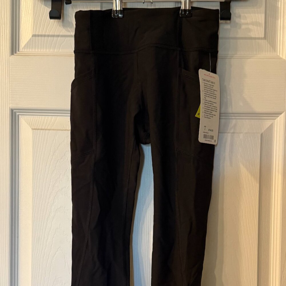 NWT Lululemon Women’s Tight Stuff Tight II | Size 2 | Black Reflective Detail